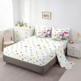 thumbnail image 5 of Castle Fairy Children Teens Adults Tulip Flowers Butterfly Bedding Comforter Set 7pcs,Chic Floral Blossoms Queen Bedding Sets Super Cozy,Spring Garden Queen Sheet Sets,Super Cozy Room Decor, 5 of 8