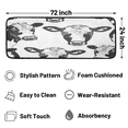thumbnail image 2 of CURLYOOT Cow Pattern Runner Rug 2'x6' Washable Kitchen Runner Rug Indoor Non Slip Laundry Rugs Animal Floor Carpet for Hallway Kitchen Entryway Bedroom Living Room, 2 of 9