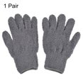 thumbnail image 3 of Uxcell Dusting Cleaning Gloves Microfiber Mittens, Gray 1 Pair, 3 of 5
