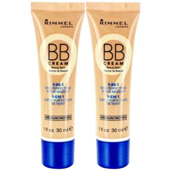 Pack of (2) Rimmel London BB Cream Super Makeup Medium 1.0 oz
