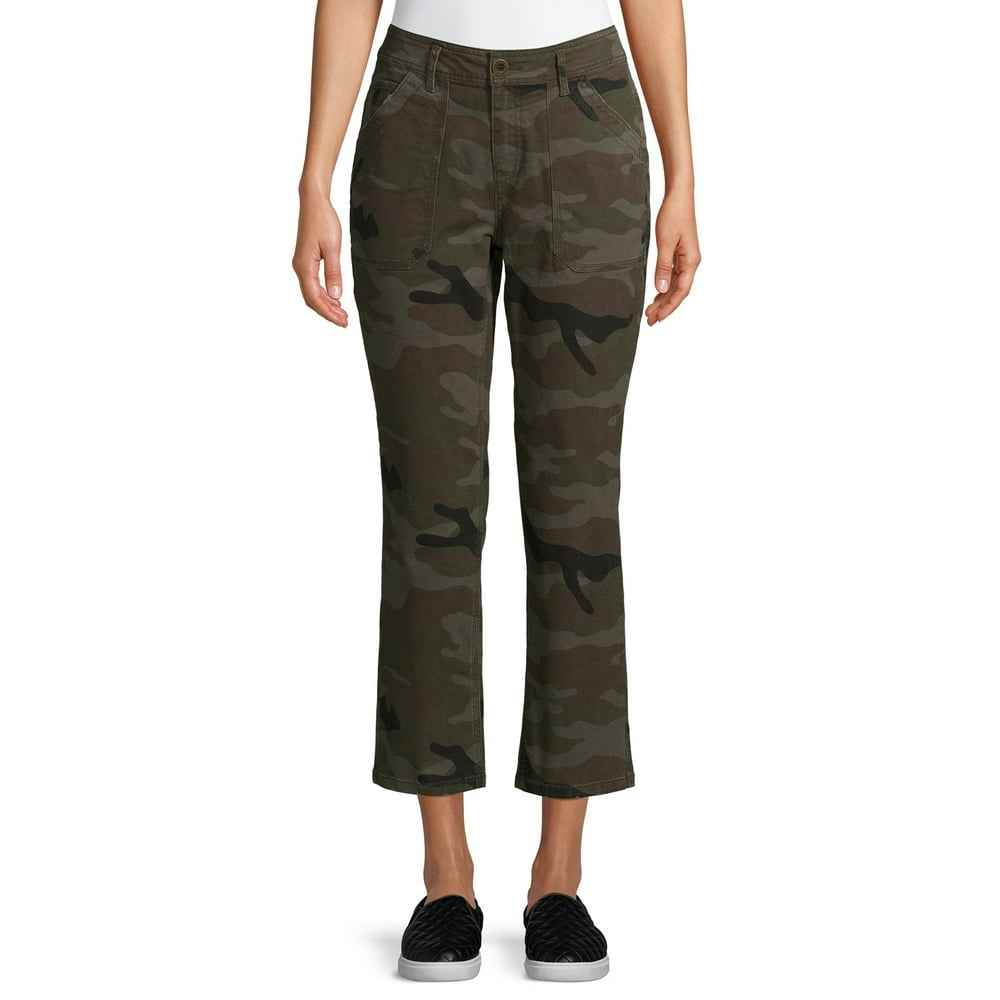 Time and Tru Time and Tru Women's Utility Slim Straight Leg Pants