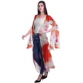 thumbnail image 3 of Moomaya Viscose Georgette Printed Long Shrug Slit Sleeves Cardigans For Women, 3 of 5