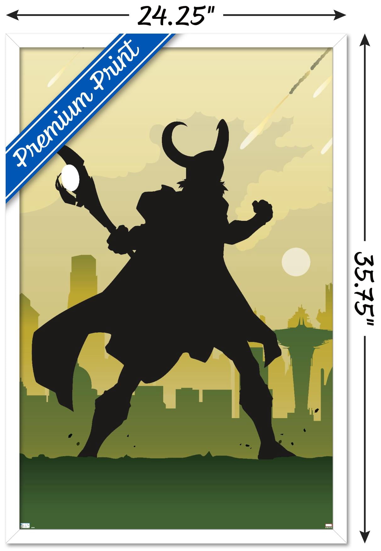 Marvel Comics - Loki - Minimalist Wall Poster, 22.375" x 34", Framed