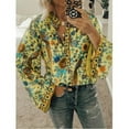 thumbnail image 4 of Hauts Amples Décontractés Boho à Manches Longues pour Femmes, Tunique Hippie Gitane pour Dames, Chemisier, 4 of 6
