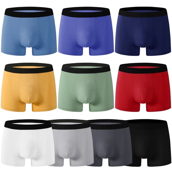 Usavemo 7 3 Bonus Pack Mens Boxer Briefs Lightweight Breathable Underwear for Men Size L