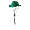 thumbnail image 3 of Encantador sombrero para mascotas suave con correa para la barbilla, accesorios para fotos, decoración de cachorros para fiestas temáticas, Verde Fernando Sombrero de vaquero para mascotas, 3 of 8