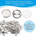 thumbnail image 5 of 1800 Pcs Blank Button Making Supplies 25mm/1Inch Back Button Pin Making Kit Metal Badge Parts for Button Making Machine, 5 of 5