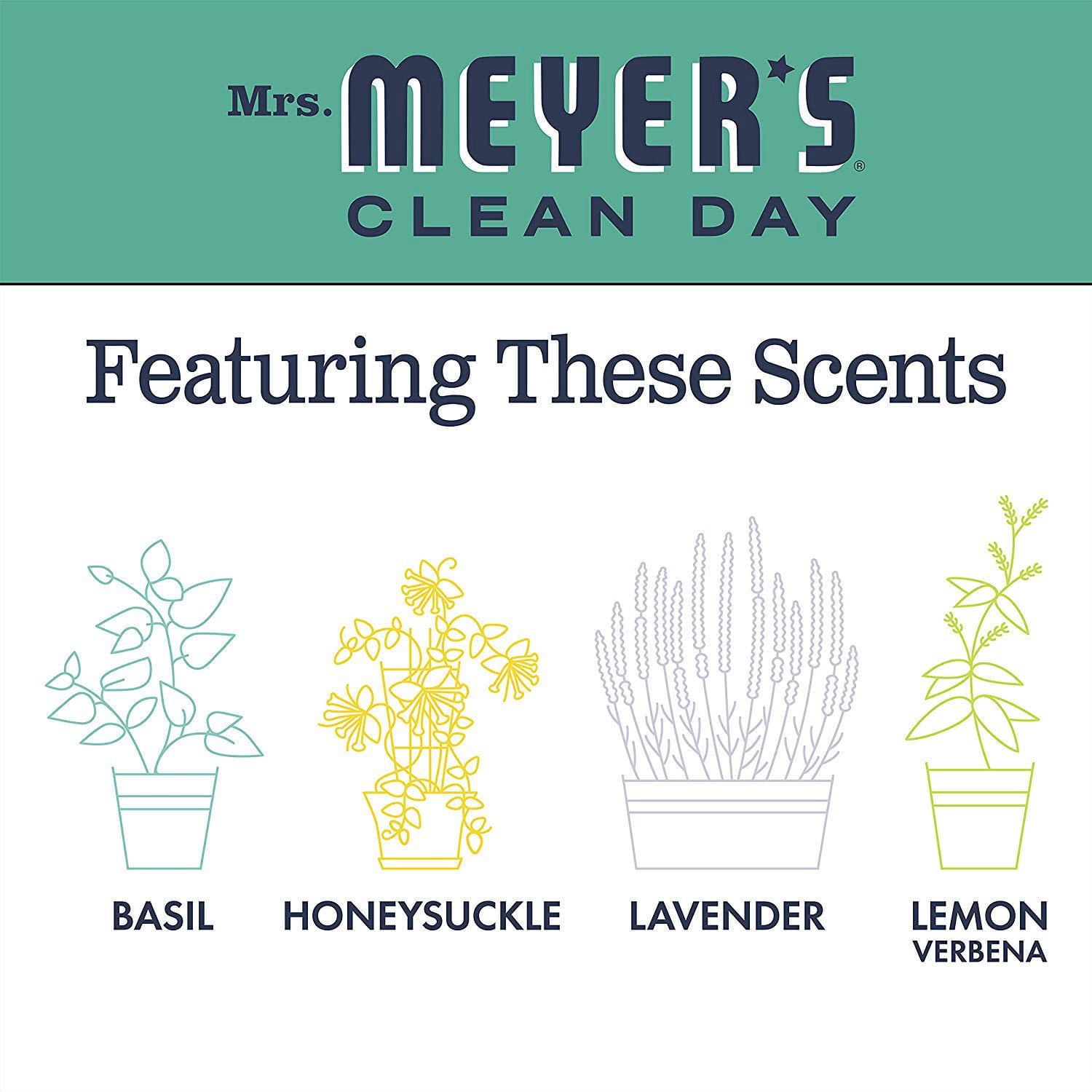 Mrs. Meyer's Clean Day Liquid Hand Soap - Basil