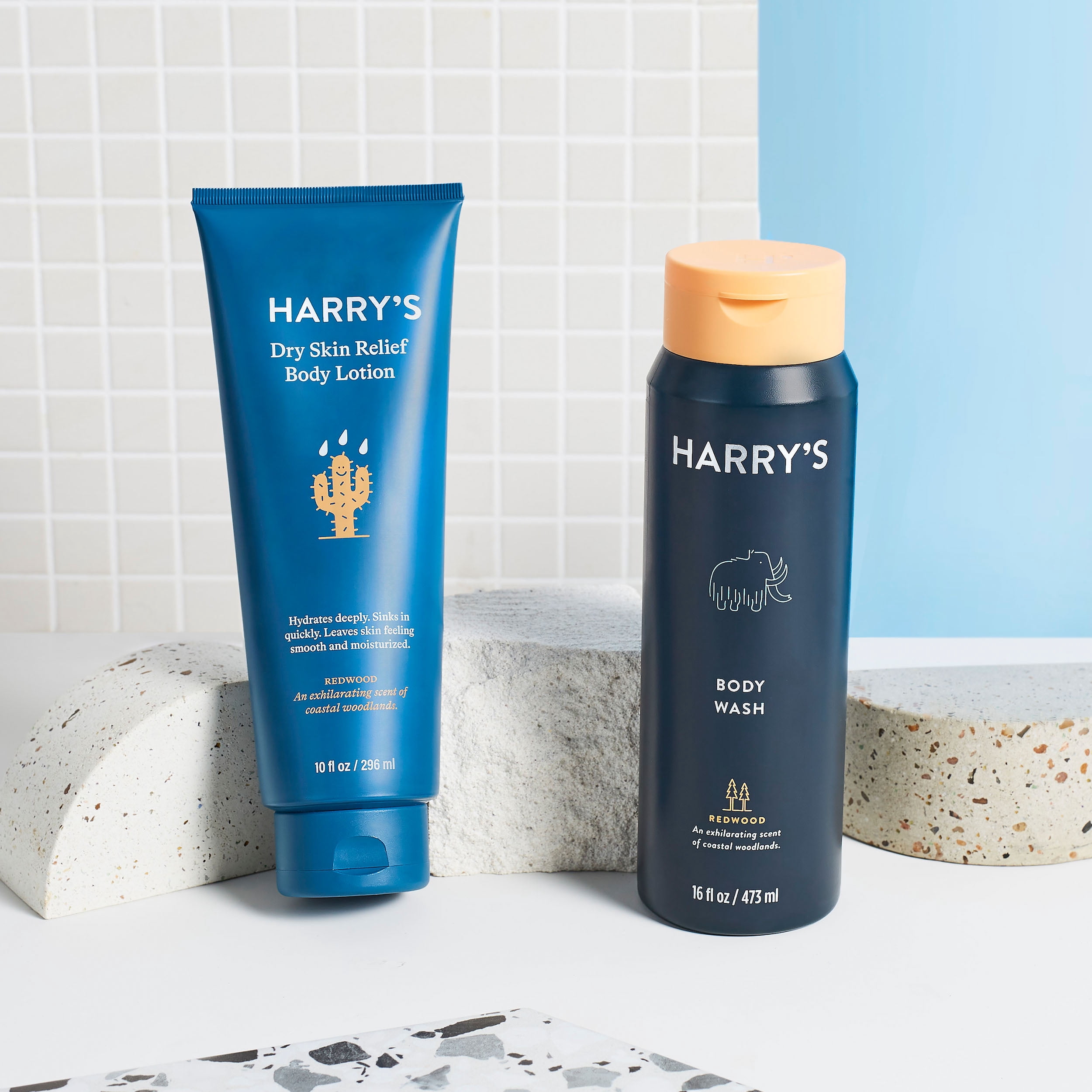 Harry's Men's Dry Skin Relief Body Lotion, Redwood Scent, 10 fl oz