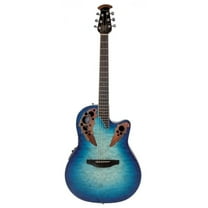 Ovation Celebrity Acoustic Electric Guitar - Caribbean Blue - CE48P-RG-G