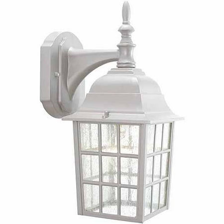 Design House 506097 Earl Grey Outdoor Downlight, 6" x 13.5", Sanded Aluminum Finish