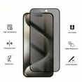 thumbnail image 3 of 3-Pack 9H Anti-Shock Privacy Tempered Glass Film Compatible with iPhone 16 Pro Max 15 Plus 14 13 12 Screen Protector Compatible with iPhone 15 Pro Max, 3 of 4