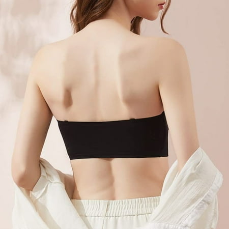 

〖TOTO〗Bras For Women Lingerie Strapless Front Buckle Lift Bra Wire Slip Push Up Bandeau Bra