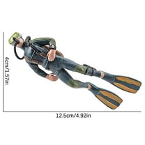 OAVQHLG3B 2pcs Floating Fish Tank Decorations, Cute Little Diver Aquarium Decoration Cartoon Fish Playmate with Floating Device Fish Tank Accessories