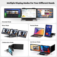 thumbnail image 6 of Dual Laptop Screen Extender, 14 Inch FHD 1080P IPS Portable Monitor for 13 to 16.5-Inch Displays, USB-C Plug and Play, Compatible with Windows/Mac/Android/Switch/PS5/Xbox, 6 of 11