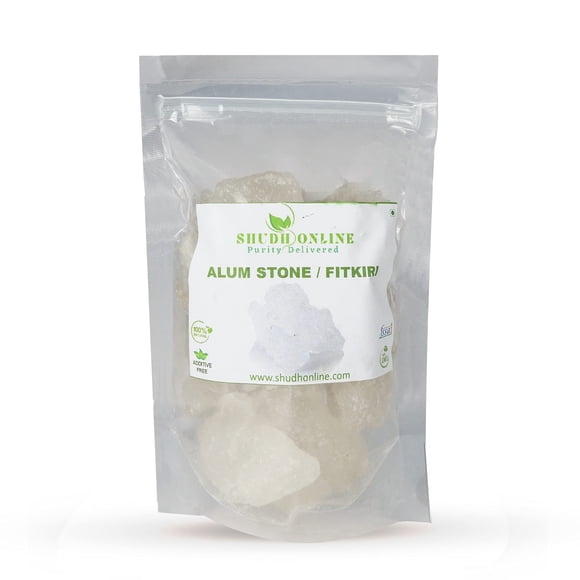 Piedra de alumbre orgánica para la cara (8,8 oz - 250 g) Piedra de Alumbre Para Lavado Intimo - Piedra Fitkari natural para afeitar - Rocas de cristal de alumbre Phitkari | Alumbre de potasio (0,55 lb