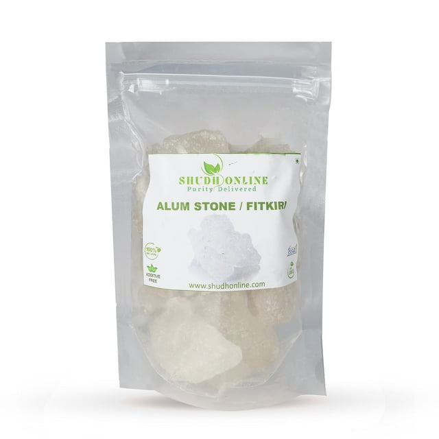 Piedra de alumbre orgánica para la cara (8,8 oz - 250 g) Piedra de Alumbre Para Lavado Intimo - Piedra Fitkari natural para afeitar - Rocas de cristal de alumbre Phitkari | Alumbre de potasio (0,55 lb