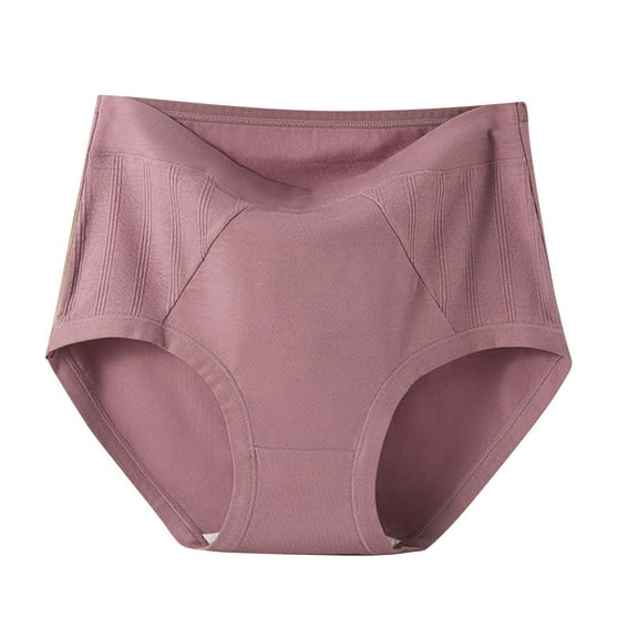 Qulqfy 100 Cotton Underwear Women High-Cut Comfort Moisture-Wicking Soft Full Coverage Breathable Panties Women's Underwear L