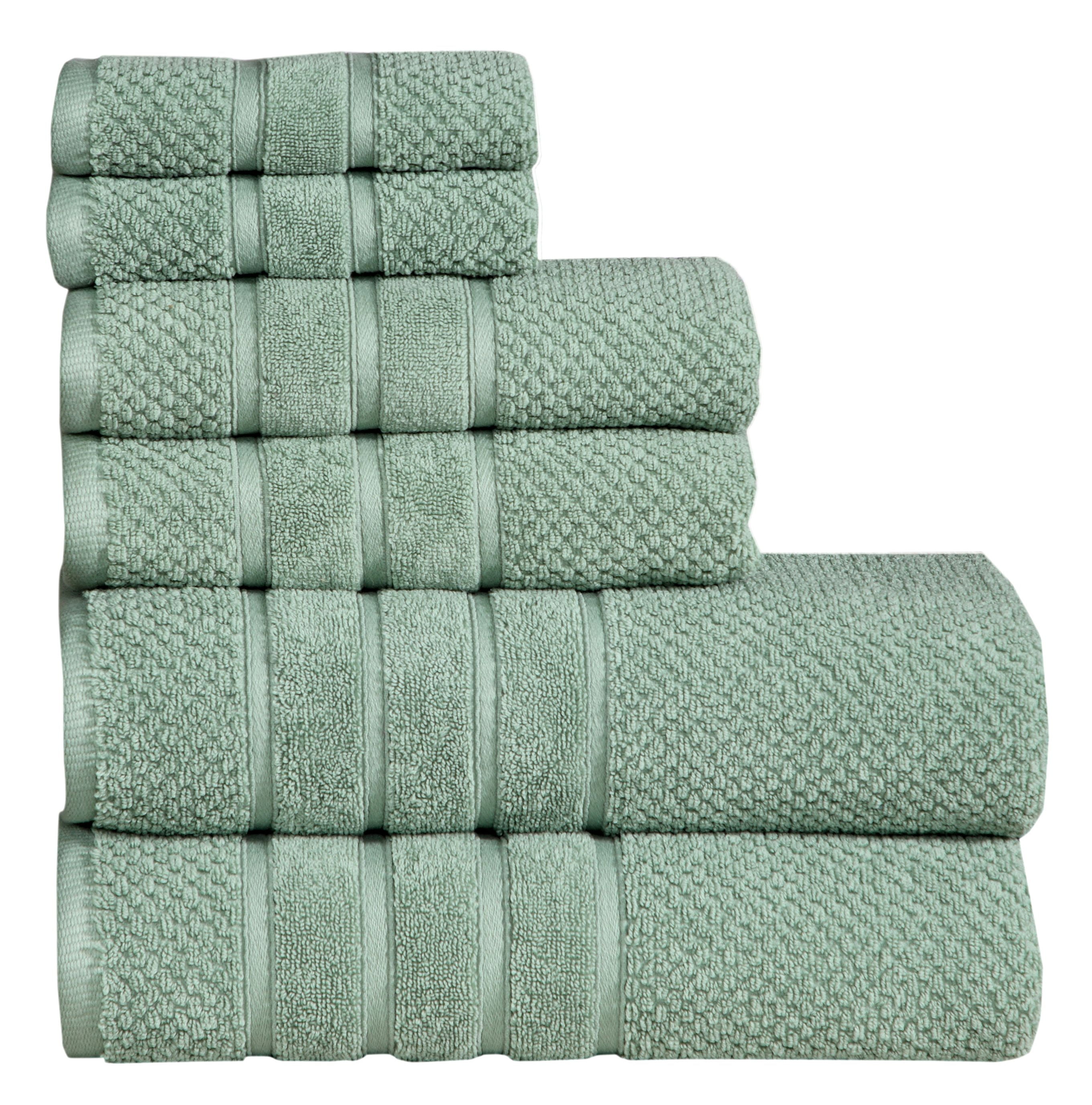 Luxury 100 Cotton 6Piece Towel Set, 650 GSM Hotel Collection, Super