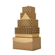glitzhome nested box with lids gold rectangle 5 piece set decorative glitter christmas gift giving boxes - Decorative Christmas Boxes glitzhome nested box with lids gold rectangle 5 piece set decorative glitter christmas gift giving boxes - Decorative Christmas Boxes