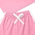 thumbnail image 5 of Mifsaly 2 Piece Short Sets for Girls Summer Short Sleeve Crewneck Cropped T-Shirts and Athletic Shorts Kids Breathable Casual Sportswear Clothes, 5 of 9