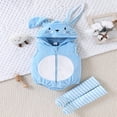 thumbnail image 5 of FYDUU Baby Boys Girls Halloween Outfit Cute Bunny Hooded Romper Sleeveless Bodysuit Tops with Leg Warmers 2 Piece Outfits 3-6 Months, 5 of 9