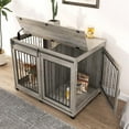 Pefilos 43" Sliding Door Dog Crate with Partition for Two Puppies
