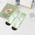 thumbnail image 7 of Naloa Green And Gold Abstract Marble Ankle Socks for Women Non Slip Socks No Show Socks Classic Low Cut Casual Socks Casual Socks, 7 of 7