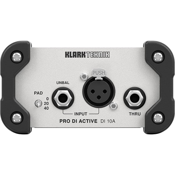 Klark Teknik PRO DI ACTIVE DI 10A Box with MIDAS Transformer, Extended Dynamic Range and Phantom/Battery Operation