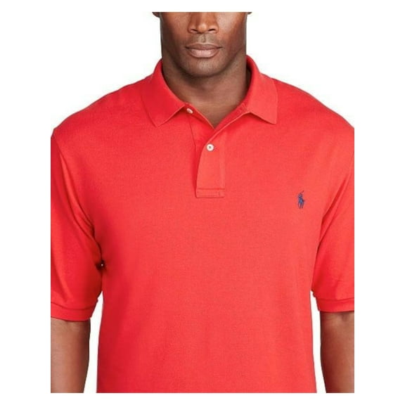 POLO RALPH LAUREN Mens Red Classic Fit Mesh Polo 2X