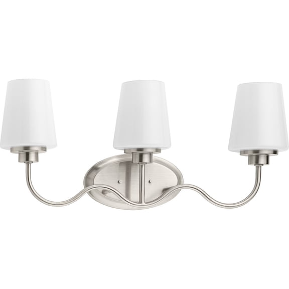 Avec 25 in. 3-Light Brushed Nickel Contemporary Bath Vanity Light