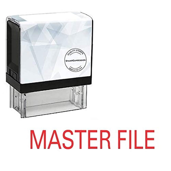 StampExpression - Master File Office Self Inking Rubber Stamp - Red Ink (A-5318)