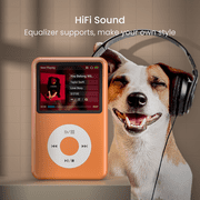 Innioasis Mp3 Player with Bluetooth, 2.4 128GB Portable Mini Digital Music Player with FM Radio Audiobook for Kids (Orange)