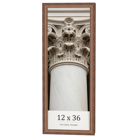12x36 Frame Gold Solid Wood Picture Frame Width 1.25 Inches | Interior Frame Depth 0.375 Inches |