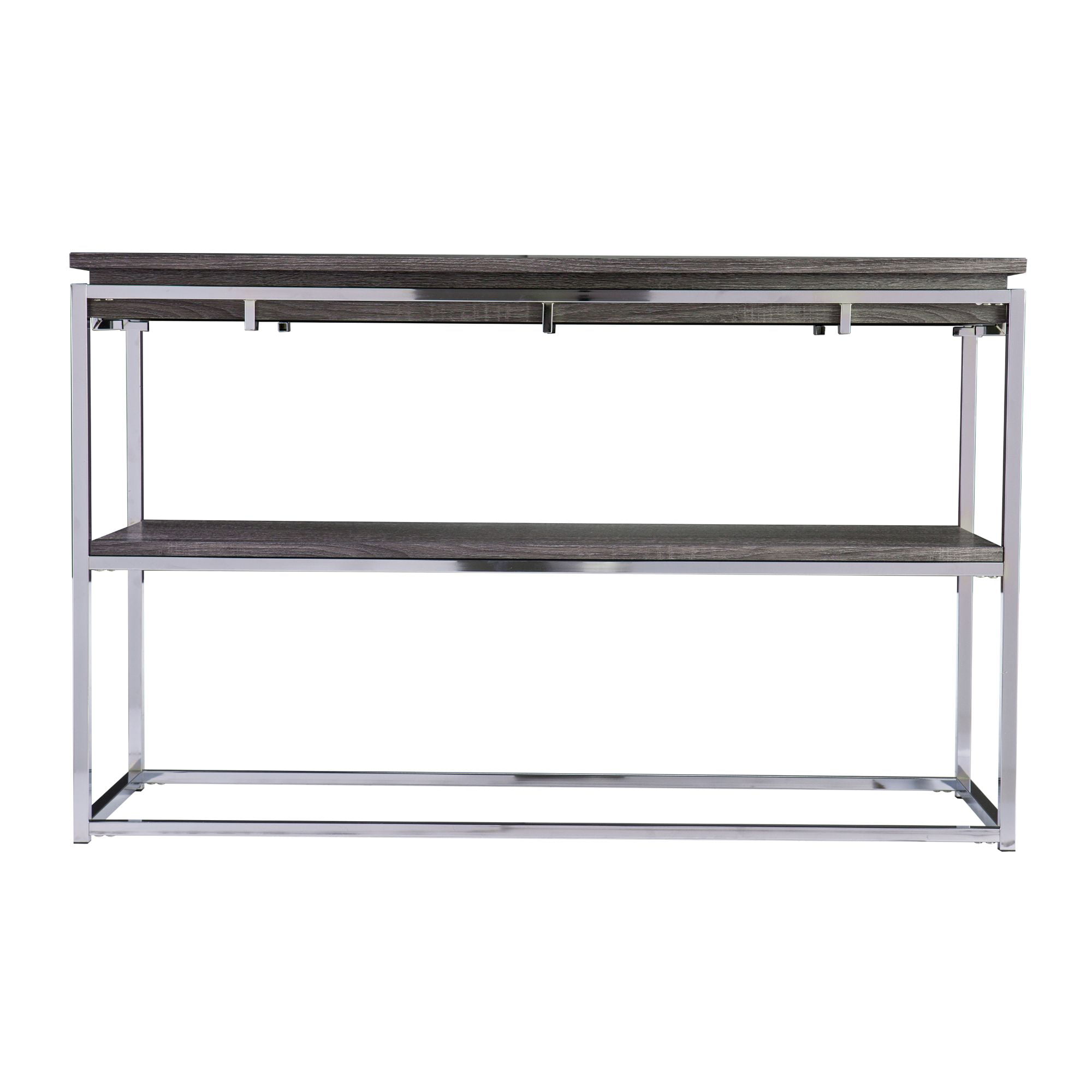 Shop 47.25" Black and Silver Contemporary Two Tier Rectangular Top Console Table from Walmart on Openhaus