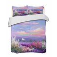 thumbnail image 2 of Quilts Full Size, Purple Lavender Soft Comforter Bedding Set for Bed, Spring Country Oil Painting Butterfly Flower Lightweight Quilted Bedspread with Pillow Cover(2 Pieces) for All Season, 78x90 Inch, 2 of 6
