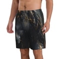 thumbnail image 2 of Balery Black And Gold White Horse Traje de Baño Estilo Hawaiano para Hombre, Shorts de Secado Rápido con Bolsillos-XX-Large, 2 of 6