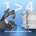 thumbnail image 3 of Cable de carga múltiple MPATIBY USB-A/C a USB-C 4 en 2, 3 of 7