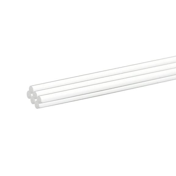 Uxcell 6pcs Acrylic Round Rods 5/64" x 12" Clear Acrylic Dowel Rods Sticks Plastic Sticks Strip for DIY Crafts Lighting Gardening Decorations - 2mm x 300mm