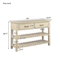 thumbnail image 5 of Wooden Accent Console Table Sofa Entryway Table with Open Fixed Shelves (Antique Gray), 5 of 8