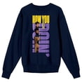 thumbnail image 3 of Friends Tv How you doin' friends character head logo on Navy Long Sleeve Adult Crew neck-XL, 3 of 5