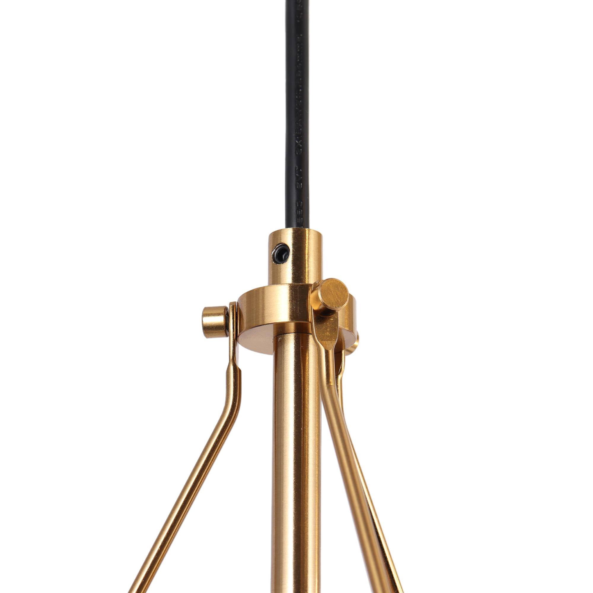 LNC 3-Light Black and Gold Linear Pendant with Seeded Glass for Kitchen Island