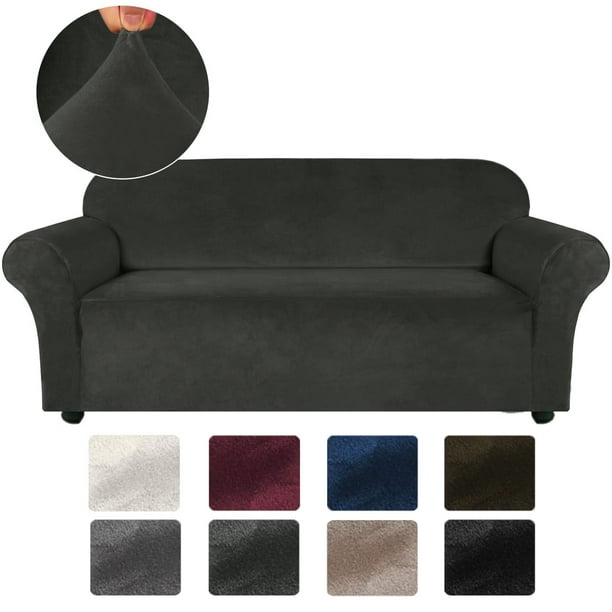 Soldaat Duplicaat Smelten 4 Seater Stretch Velvet Sofa Covers Large Couch Covers Sofa Slipcovers with  Non Slip Straps Underneath The Furniture, Feature Thick Comfy Rich Velour (Extra  Wide Sofa 96"-116") - Walmart.com