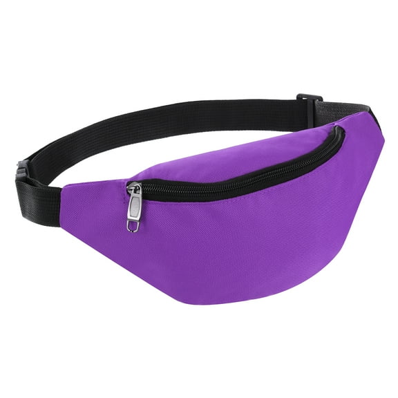 Uxcell Fanny Pack, Waist Bag Pack Waterproof Belt Bag with Adjustable Strap for Women Men Travel Running Hiking, Purple