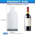 thumbnail image 2 of Uxcell 2Pcs Wine Bottle Travel Protector Bags, Wine Bags for Travel Transport Drop and Spill Resistant Reusable Wine Bottle Protector(Clear), 2 of 7