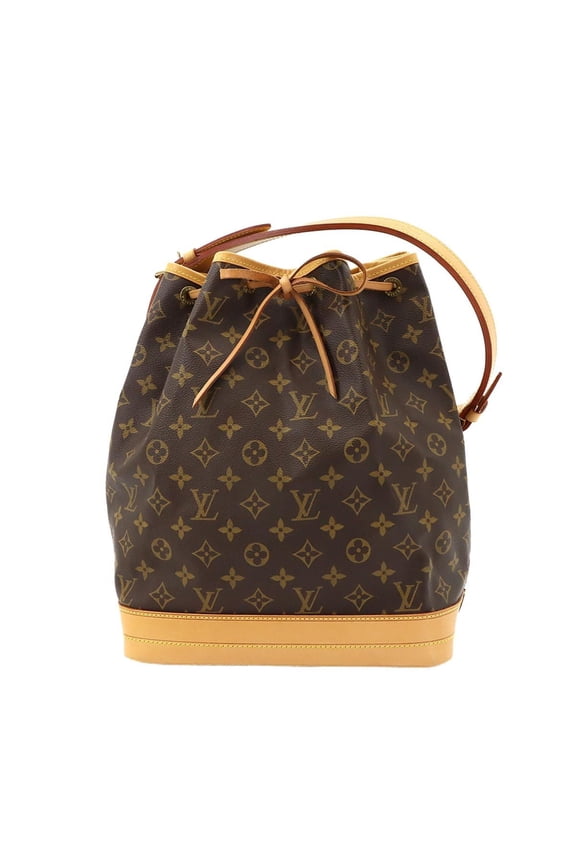 Pre-Owned Louis Vuitton Monogram Noe Shoulder Handbag, Brown, M42224, Gold Hardware