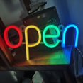 thumbnail image 4 of Open Neon Sign LED Neon Signs Night Light Ultra Bright Colorful Lighted Sign Open Business Neon Light Sign Decorative Illuminated Letter Lights for Window Bar Pub Hotel Coffee Shop, 4 of 7
