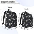 thumbnail image 4 of Rocae Cartoon Rooster for Durable Canvas Backpack Leisure Large Bag Travel Rucksack Multi-function Backpack, 4 of 8