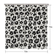 thumbnail image 5 of Black and White Leopard Pattern Shower Curtain 72"x72" ,Bathroom Decorative Shower Curtains Set with 12 Hooks,Modern Waterproof Washable Shower Curtain, 5 of 6