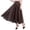 Coffee, variant on Turilly Summer Skirts for Women High-Waist Solid Color Casual Chiffon Skirt Pleated Skirt A-Line Maxi Dress